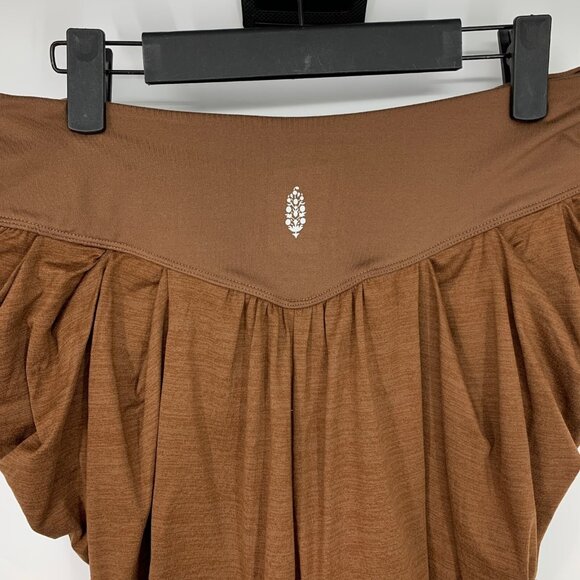 Free People Movement Shorts Find Your Flow Brown - Picture 10 of 11
